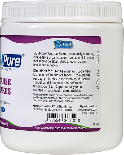 Miniatura 3 de Kala Health MSMPure Coarse Flakes 1lb and Muscle & Joint Cream Paquete de 2 onzas