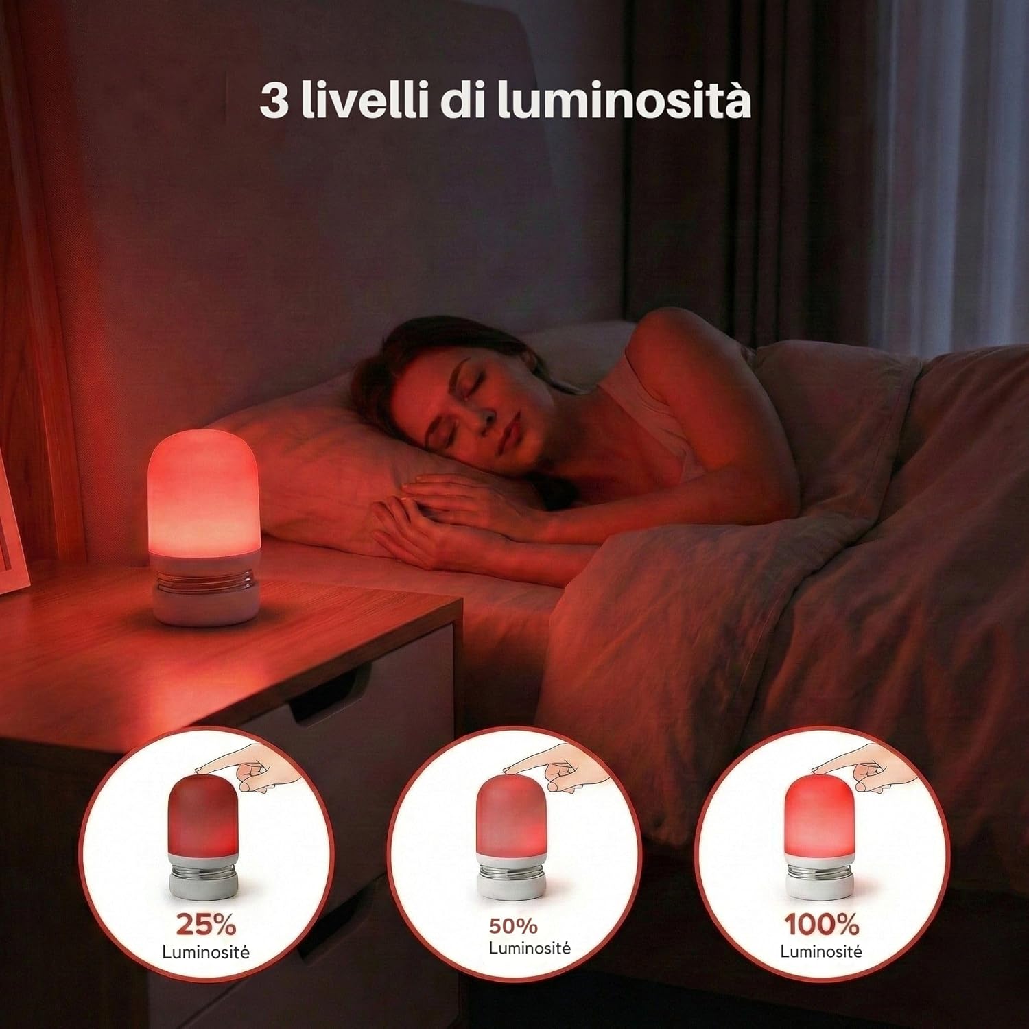 Toys4Boys Luce Notturna LED con Luce Rossa immagine 2