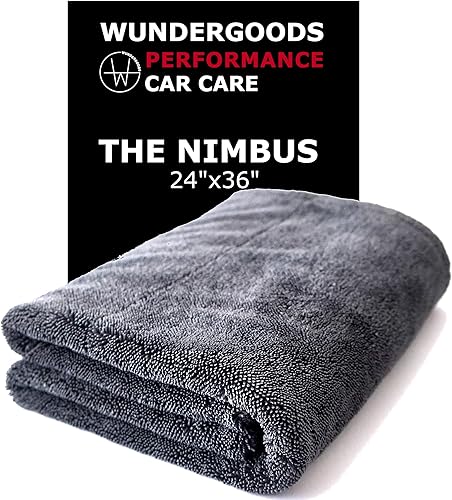 WUNDERGOODS The Nimbus Toallas de microfibra extra grandes de alta calidad para automóviles, 1400 GSM, ultra absorbentes, diseño de bucle trenzado