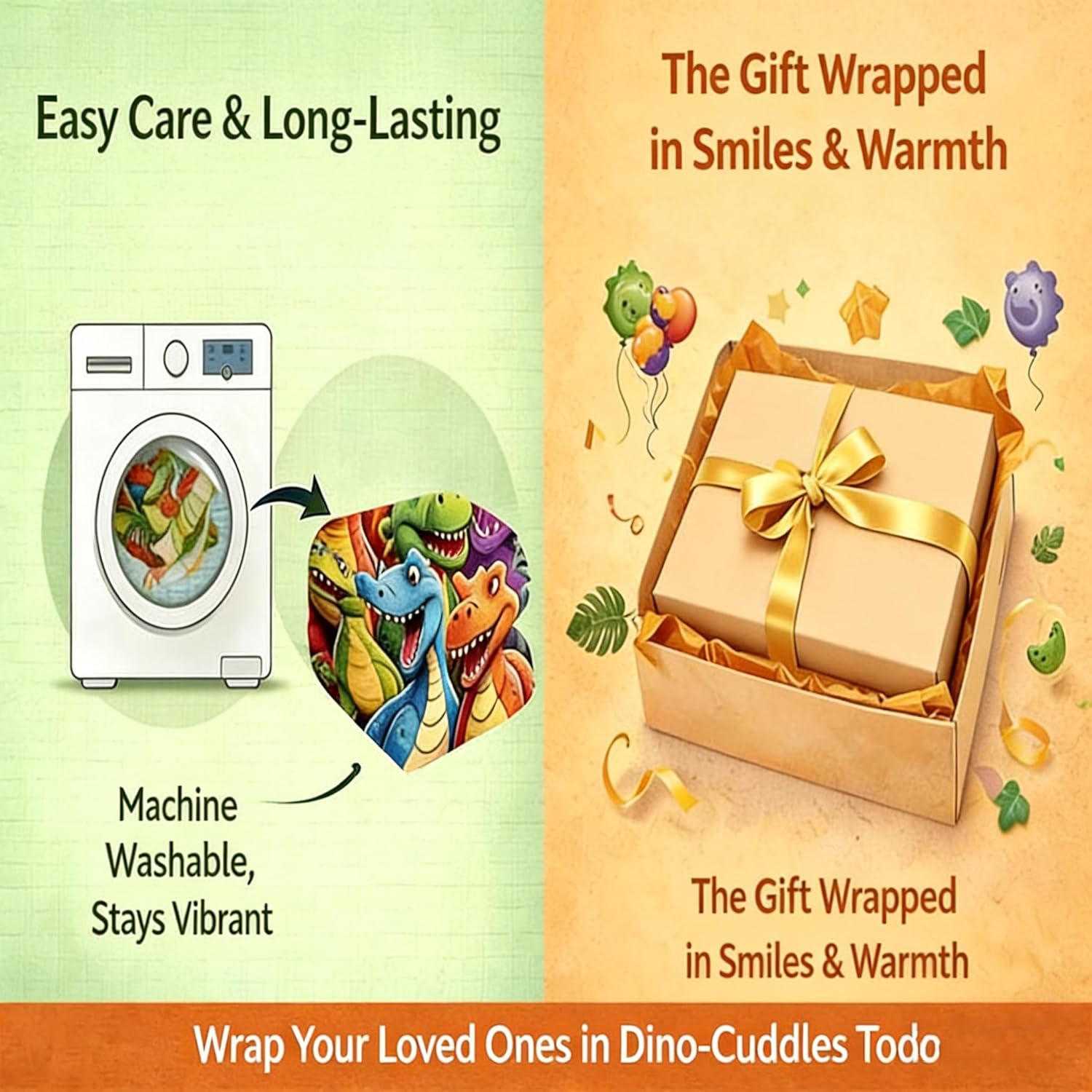 Dinosaur Blanket for Boys Girls 3D Dinosaur Throw Dino Blanket for Toddler Boys Kids Cute Smiling Dinosaurs HD Digital Print Flannel Ultra Soft Lightweight All Season (60in*51in) - Image 6