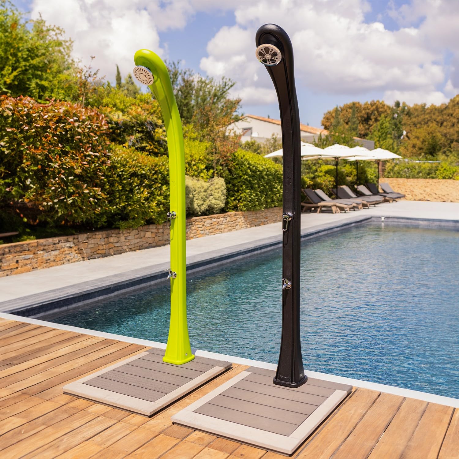 Formidra - Set doccia solare So Happy 28L con rivestimento - Antracite - Doccia esterna Piscina e Giardino - DS-H221NOCOV - 24 x 26 x 216cm