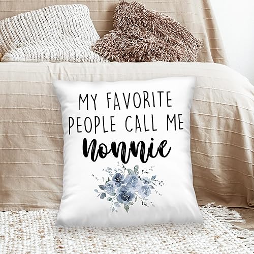 Miniatura 5 de Nonnie Gifts - Fundas de almohada de 18 x 18 pulgadas, regalos para la mejor abuela para Navidad de parte de nietos, My Favorite People Call Me
