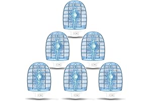 Electronic Indoor Bug Zapper Night Light: Illuminate Your Nights, Zap Pests in Sight (6-Pack)