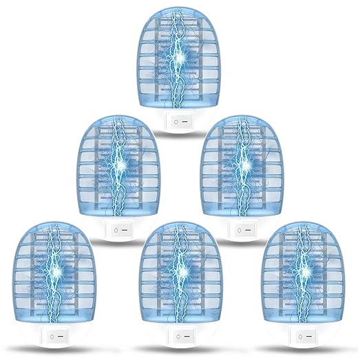 Indoor Bug Zappers, Fly Traps for Indoors, Insect Traps for Home Mosquito Killer for Kids & Pets, Home, Kitchen, Bedroom, Baby Room, Office (6 Packs)