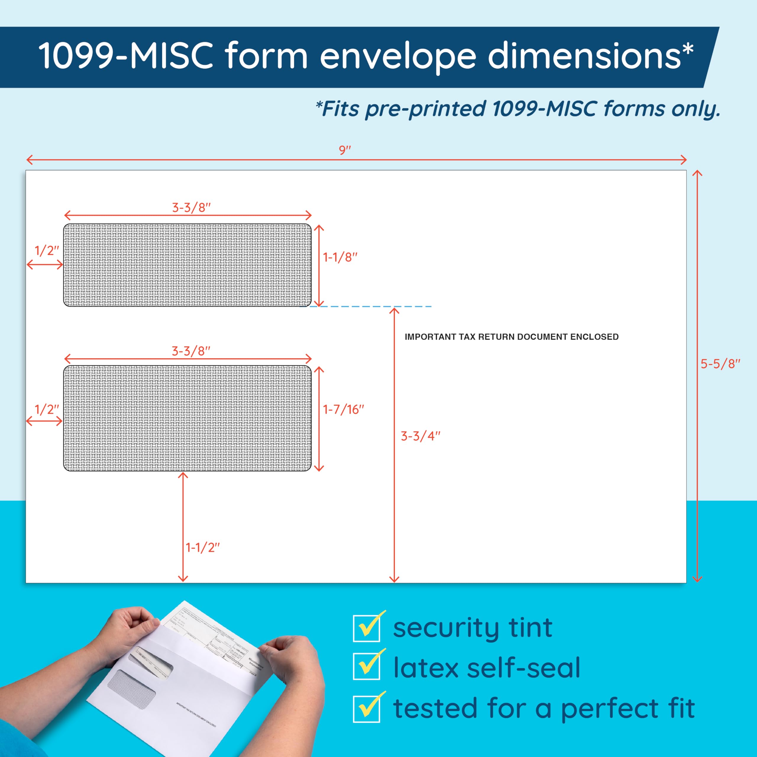 1099 Misc Forms 2020 4 Part Tax Forms Kit, 50 Vendor Kit of Laser Forms, Compatible with Quickbooks and Accounting Software - Image 3