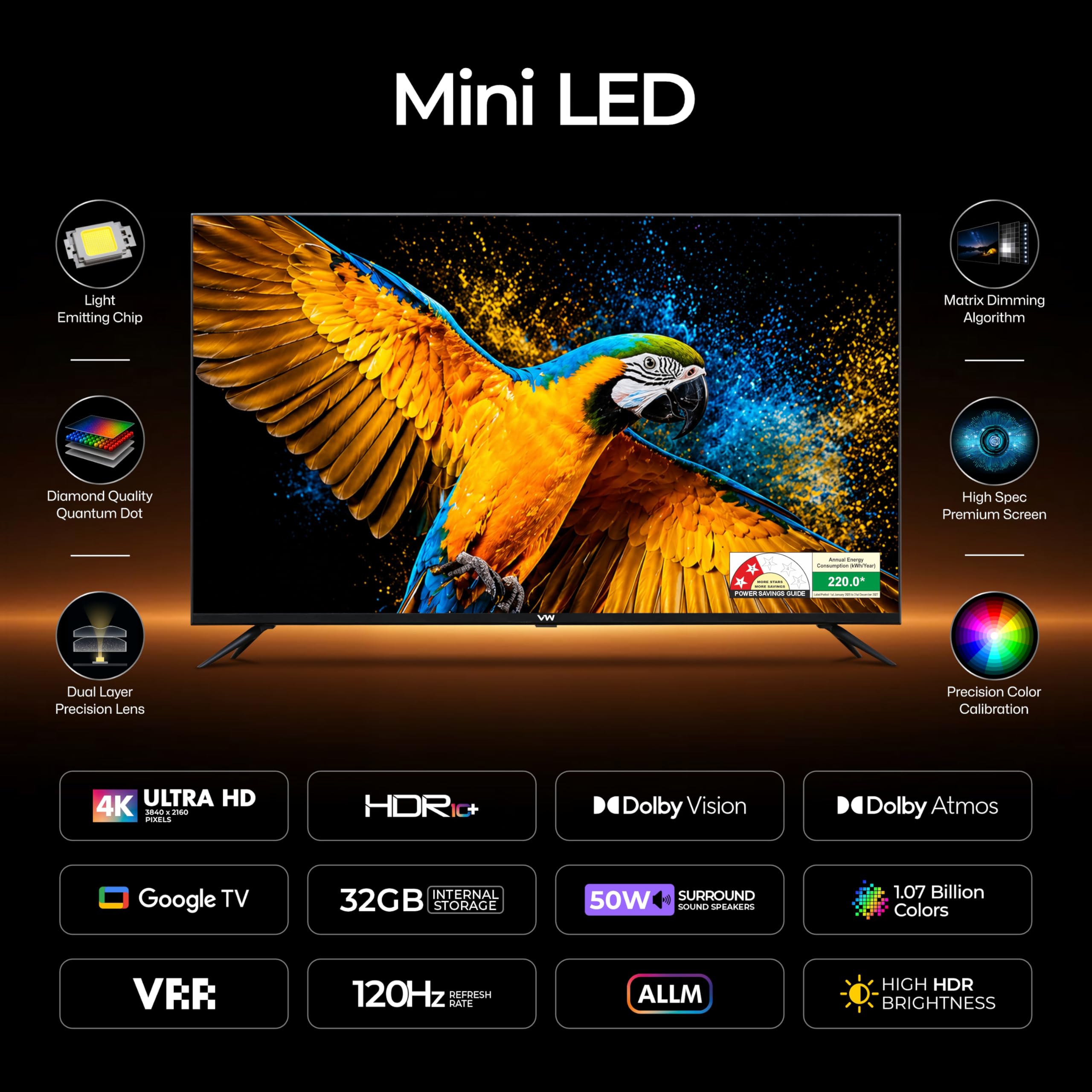 Visio World 55" 4K QLED Smart TV - Stunning Picture! -2