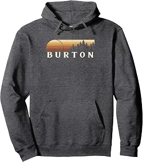 Burton, SC Vintage Evergreen Sunset Eighties Retro Pullover Hoodie