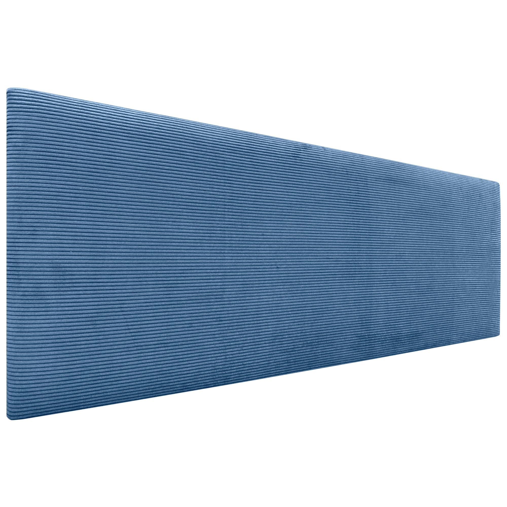 DHOME Tête de lit en Velours Côtelé uni Haute Gamme Moderne Tête de lit Capitonnée, Chambre de Luxe, Rembourrée (Bleu, 135cm)
