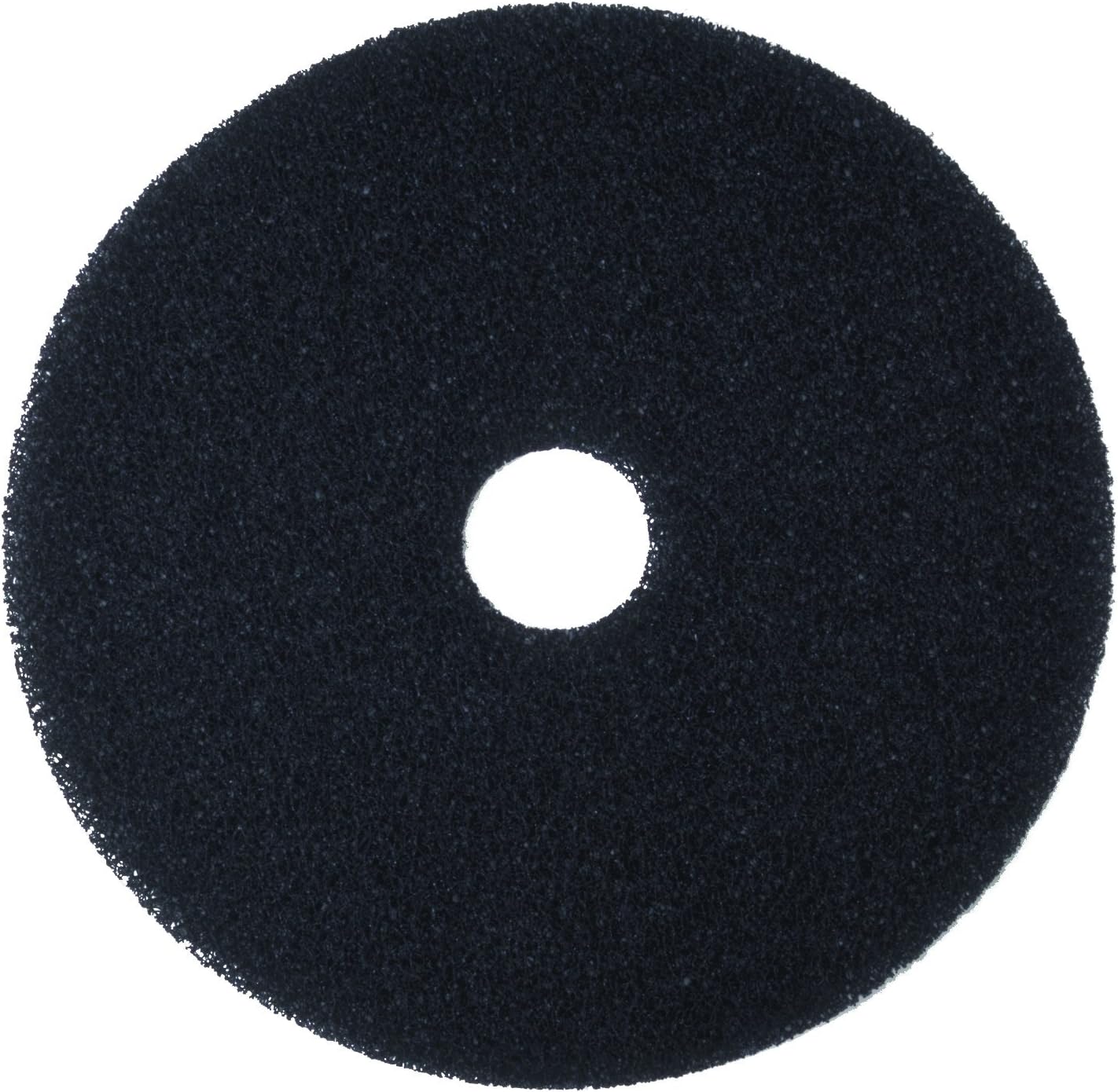 Black Stripper Floor Pad 7200, 14", 5/Case, Used with Water-based Floor Finish Stripping Solutions, Remove Soiled Floor Finishes and Sealers