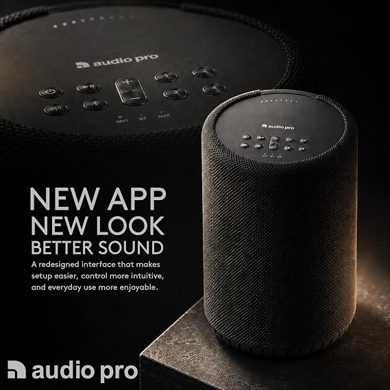 Audio Pro A10 MkII W - WiFi & Bluetooth Multiroom Speaker - Black