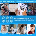 4 Pack Blue Light Blocking Glasses Classical Design with Spring Hinge Computer Glasses for Women Men Readers