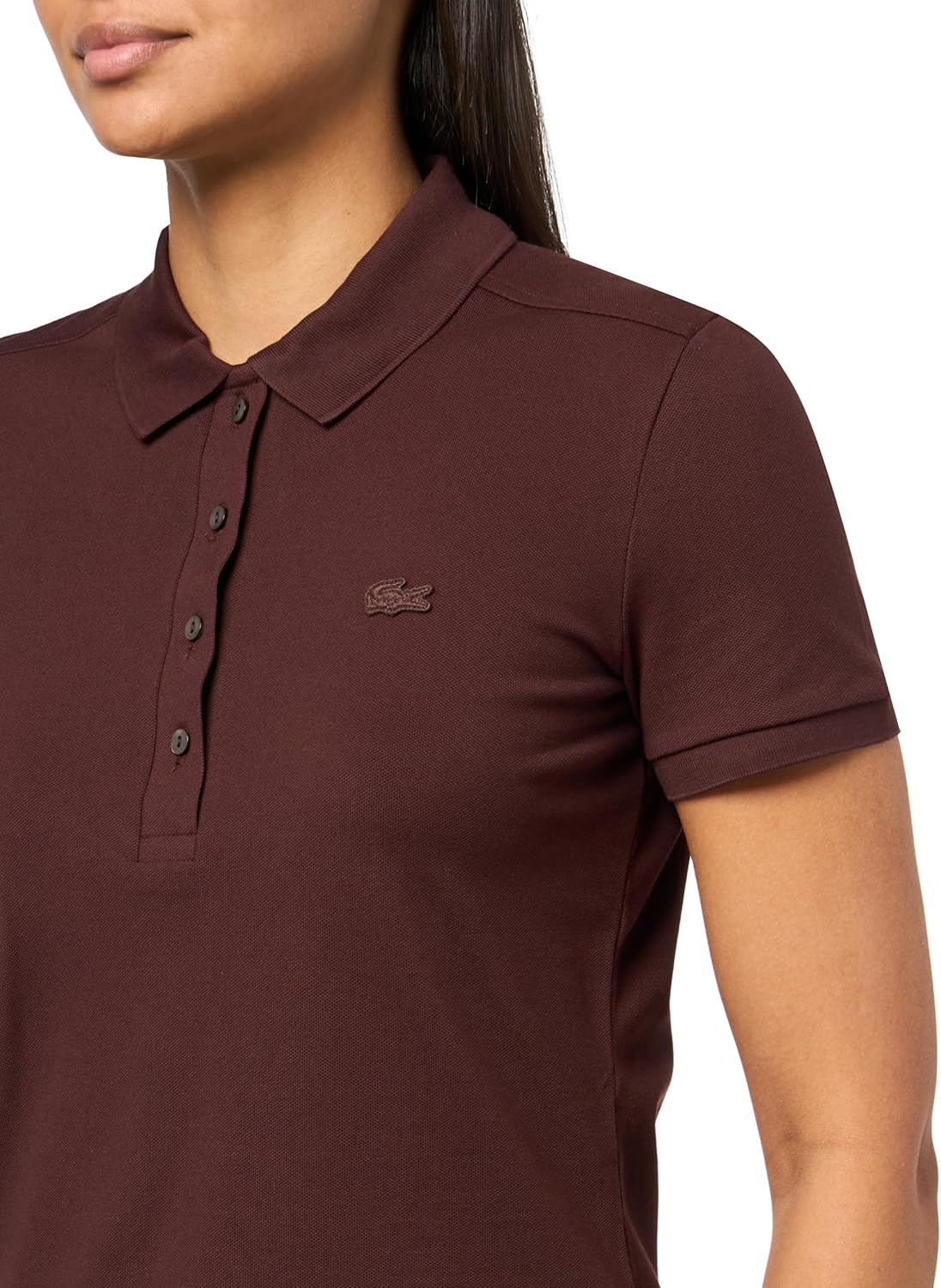 Lacoste Womens L.12.d Slim Fit Stretch Mini Piqué Polo Shirt - Image 3