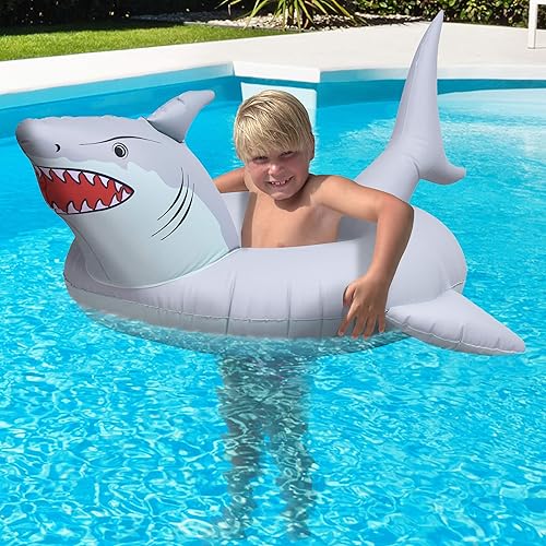 Miniatura 2 de GoFloats 'Great White Bite' Shark Pool Float Party Tube - Inflatable Rafts, Adults & Kids