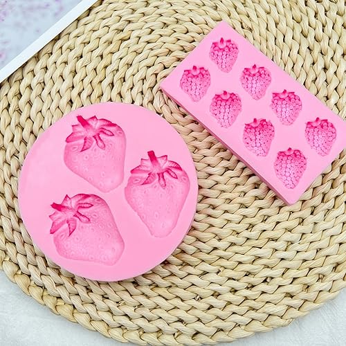 Miniatura 7 de Moldes de fondant de fresa mini moldes de silicona para decoración de pasteles de chocolate de frutas para hornear cupcakes mouses caramelos