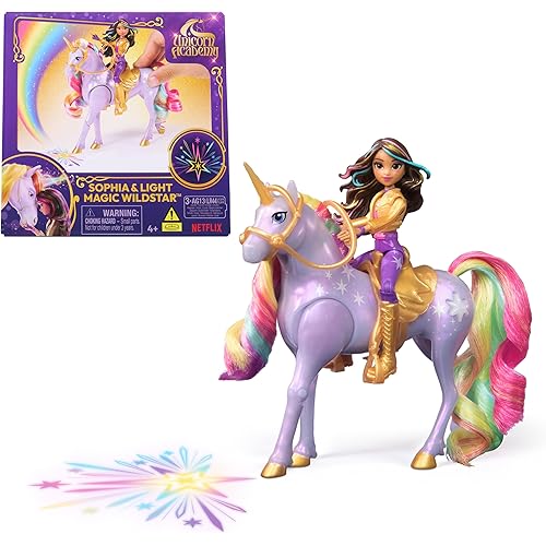Unicorn Academy, Sophia & Light Magic Wildstar with Rainbow Light-up Effects, Dolls & Unicorn Toys for Girls, Gifts & Stocking Stuffers for Ages 4 and up