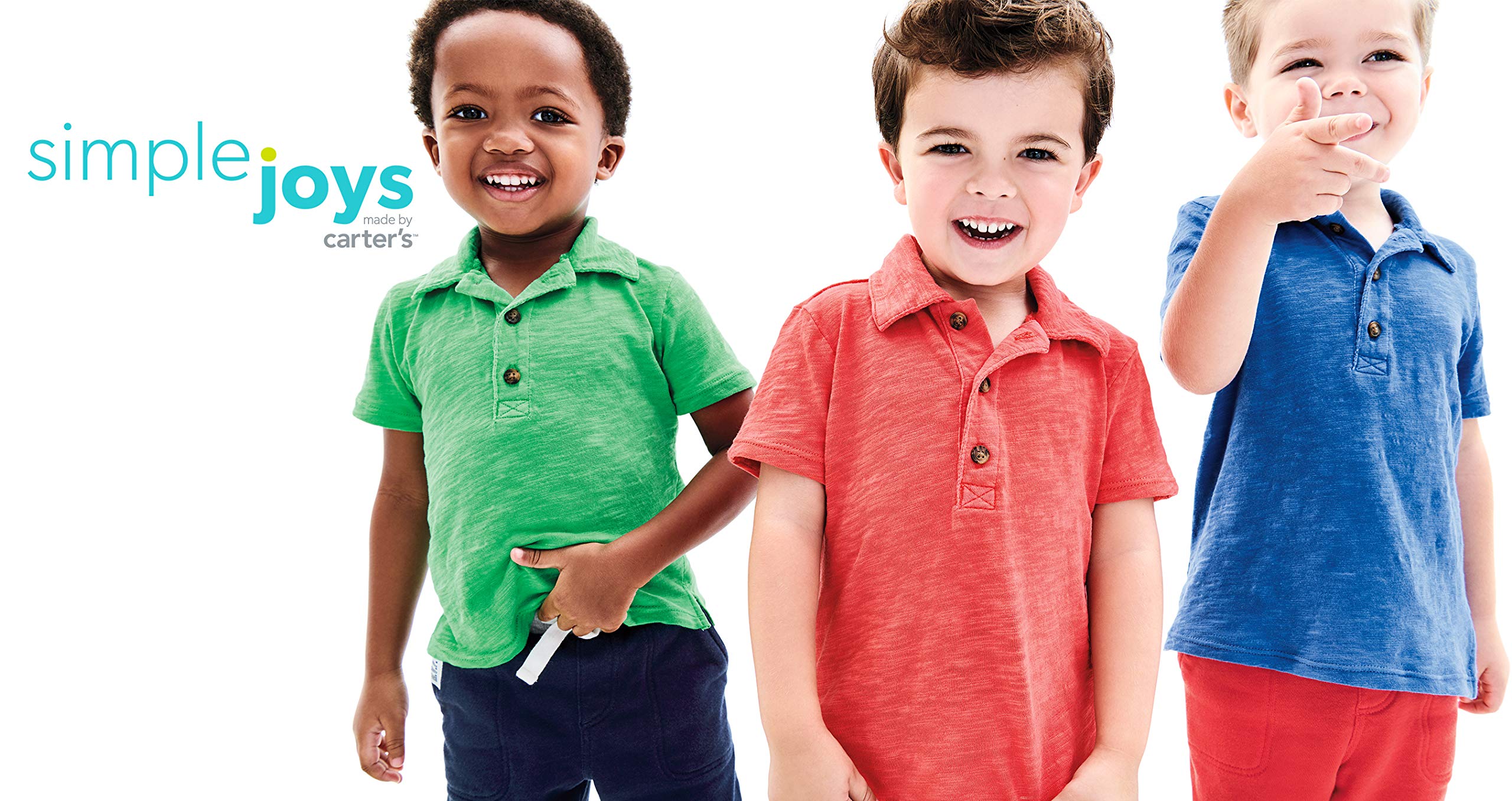 Simple Joys by Carter's Infant-and-Toddler-Polo-Shirts (Lot de 3) Bébé garçon
