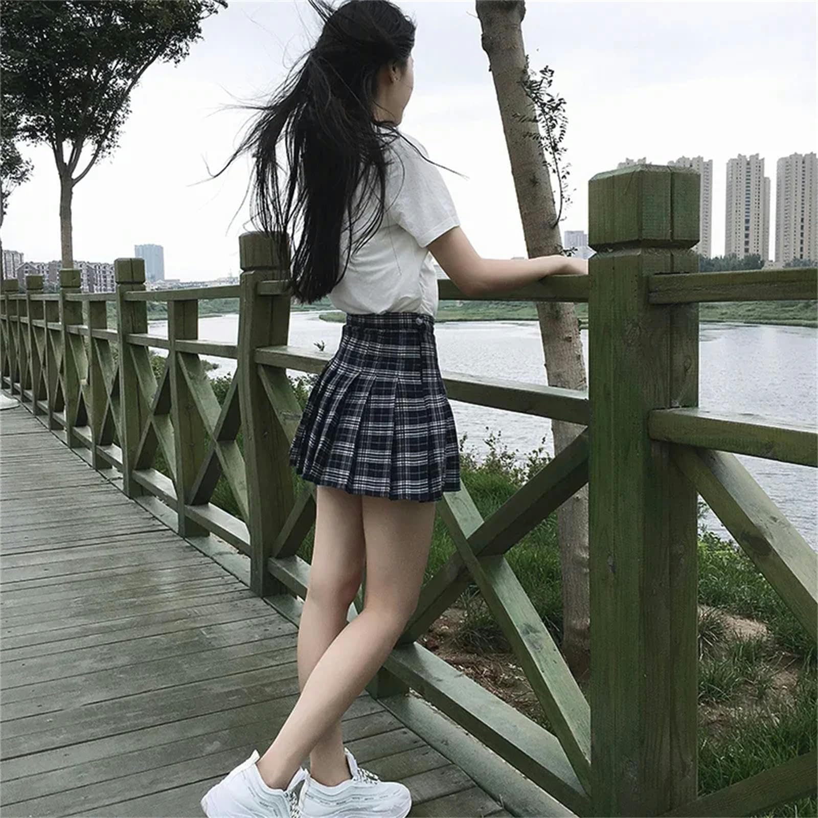 Falda Plisada Uniformes Escolares De Estilo A Cuadros