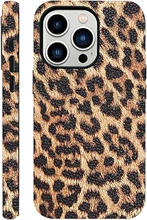 Zilkaifly Leopard Print Phone Case for Women 2-Layer Protective Design Cool Cheetah Print Phone Case for iPhone 13