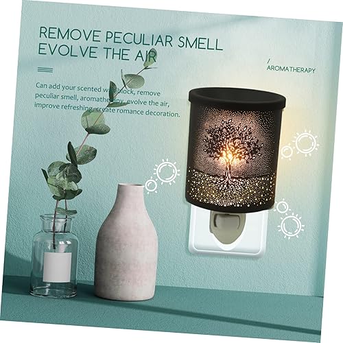 Miniatura 8 de Calentador de cera perfumada, luz enchufable, hierro para aromaterapia, para dormitorio, sala de estar, diseño seguro para derretir cera, aceites