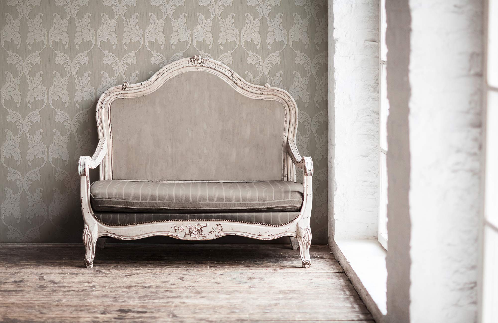 A.S. Création Architects Paper Textiltapete Tessuto Tapete mit Ornamenten barock 10,05 m x 0,53 m beige Made in Germany 956281 95628-1