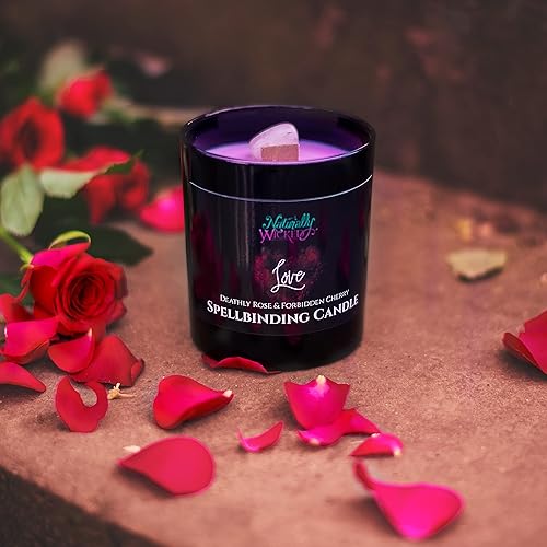 Miniatura 6 de Naturally Wicked Vela de amor fascinante con cristal, mecha de madera y caja de regalo