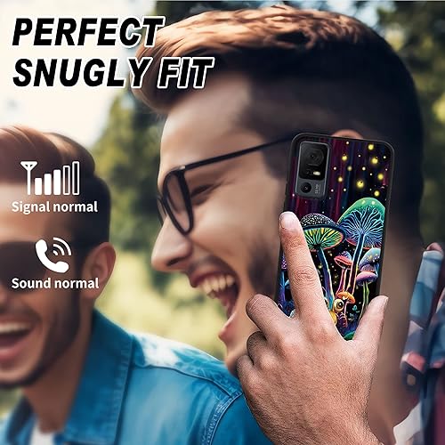Miniatura 6 de Funda para TCL 40XL Tema de hongo caracol con protector de pantalla Funda desmontable para teléfono TCL 40 XL, funda protectora suave TPU elegante