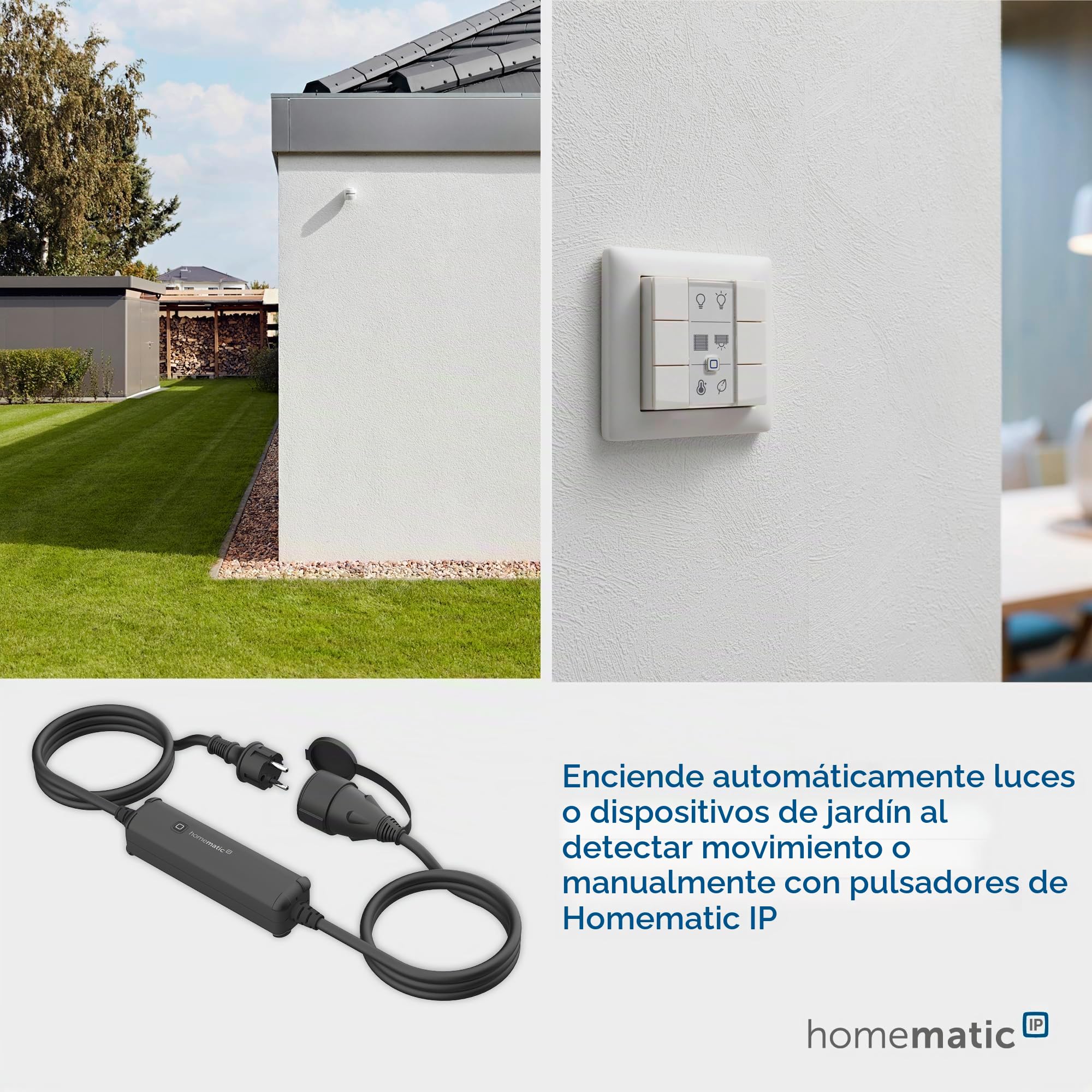 Homematic IP Cable de medición de conmutación – exterior, para el control inteligente de dispositivos electrónicos e iluminación, funciona con Alexa y Google Home, 160775A0