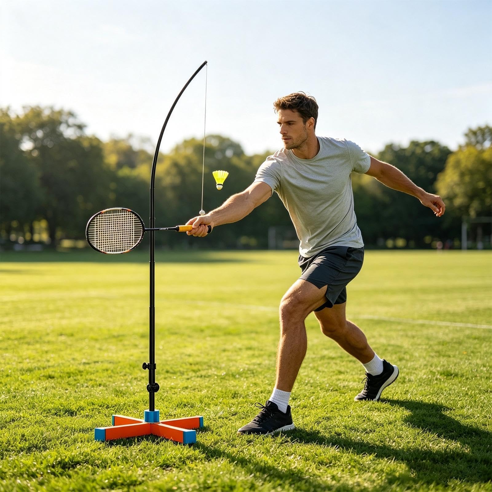 Attrezzo Da Allenamento Badminton Strumento Pieghevole Portatile per | Supporto Allenamento Badminton Per Donne Uomini Ragazzi Uso Interno Esterno Casa E Giardino