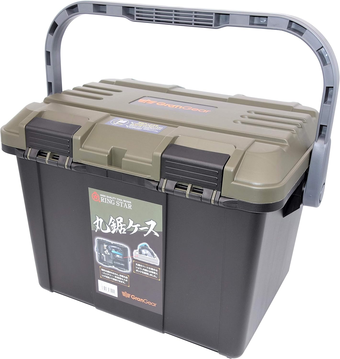 RING STAR MNK-4700G Round Saw Case, RING STAR x GranGear Collaboration Product, Green/Black (D-4700 Type)