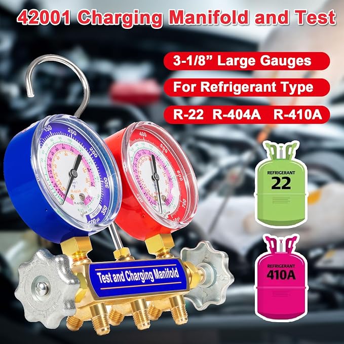 Manifold y Set de Prueba mooncar 42001 para Refrigerante miniatura 2