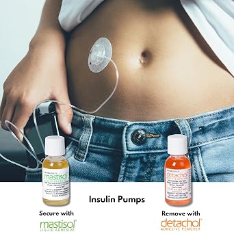 Liquid Medical Adhesive - Long-Lasting Non-Water Soluble Skin Bond for Dressings, Tapes, Devices, Latex-Free, CHG-Compatible