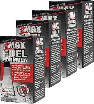 zMAX 58-106 - Fuel Formula - Easy to Use - Fuel Treatment Reduces Carbon Build-Up & Lubricates Metal Extending Life of Vehicle - Runs Efficiently Improving Gas or Diesel Mileage - 6 oz. - 4 Pack
