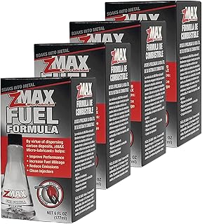 zMAX 58-106 - Fuel Formula - Easy to Use - Fuel Treatment Reduces Carbon Build-Up & Lubricates Metal Extending Life of Vehicle - Runs Efficiently Improving Gas or Diesel Mileage - 6 oz. - 4 Pack