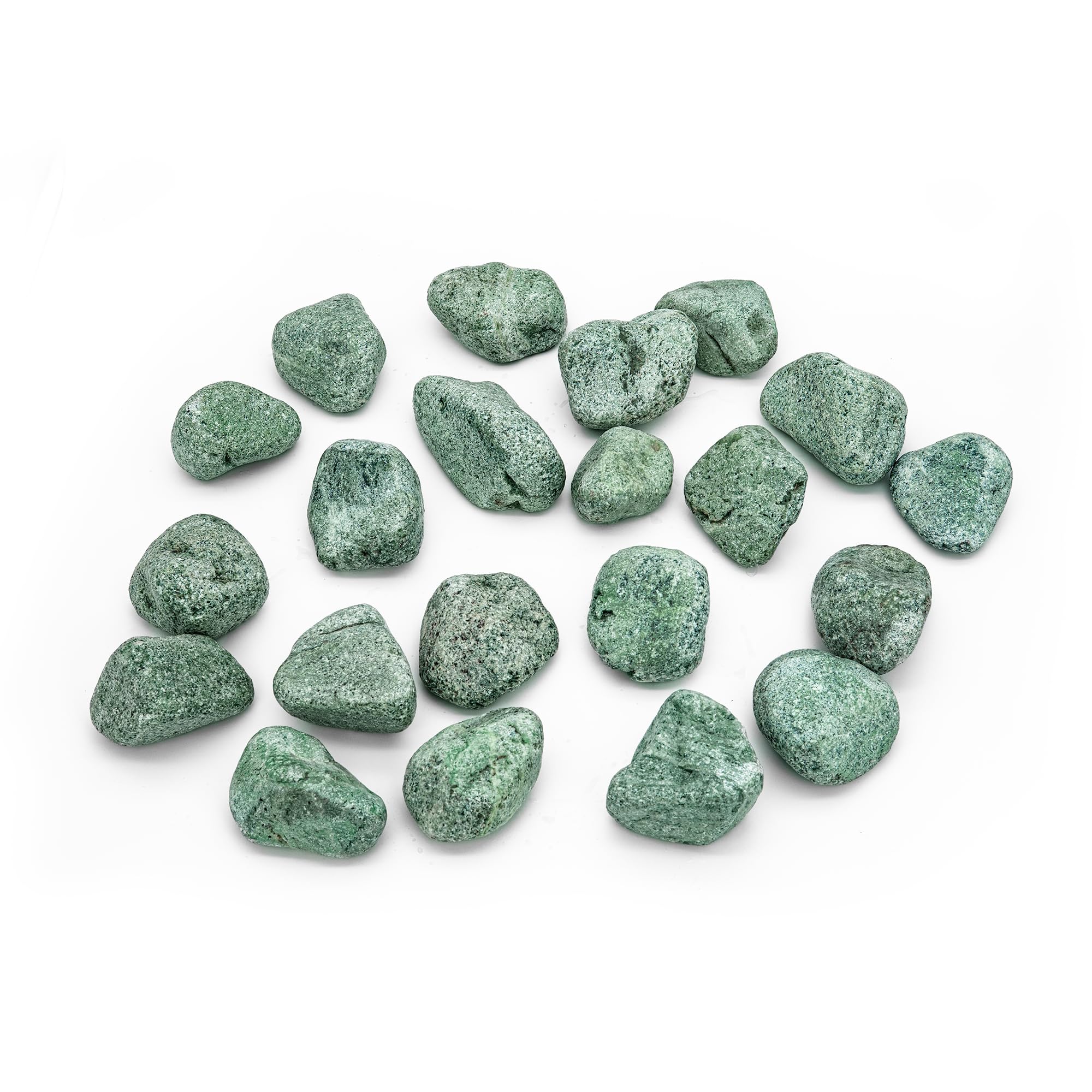 Saunasteine Jadeit 15 kg – Abgerundet, 5–10 cm | Höchste Haltbarkeit, Langanhaltende Wärme | Für Elektro- & Holz-Saunaöfen
