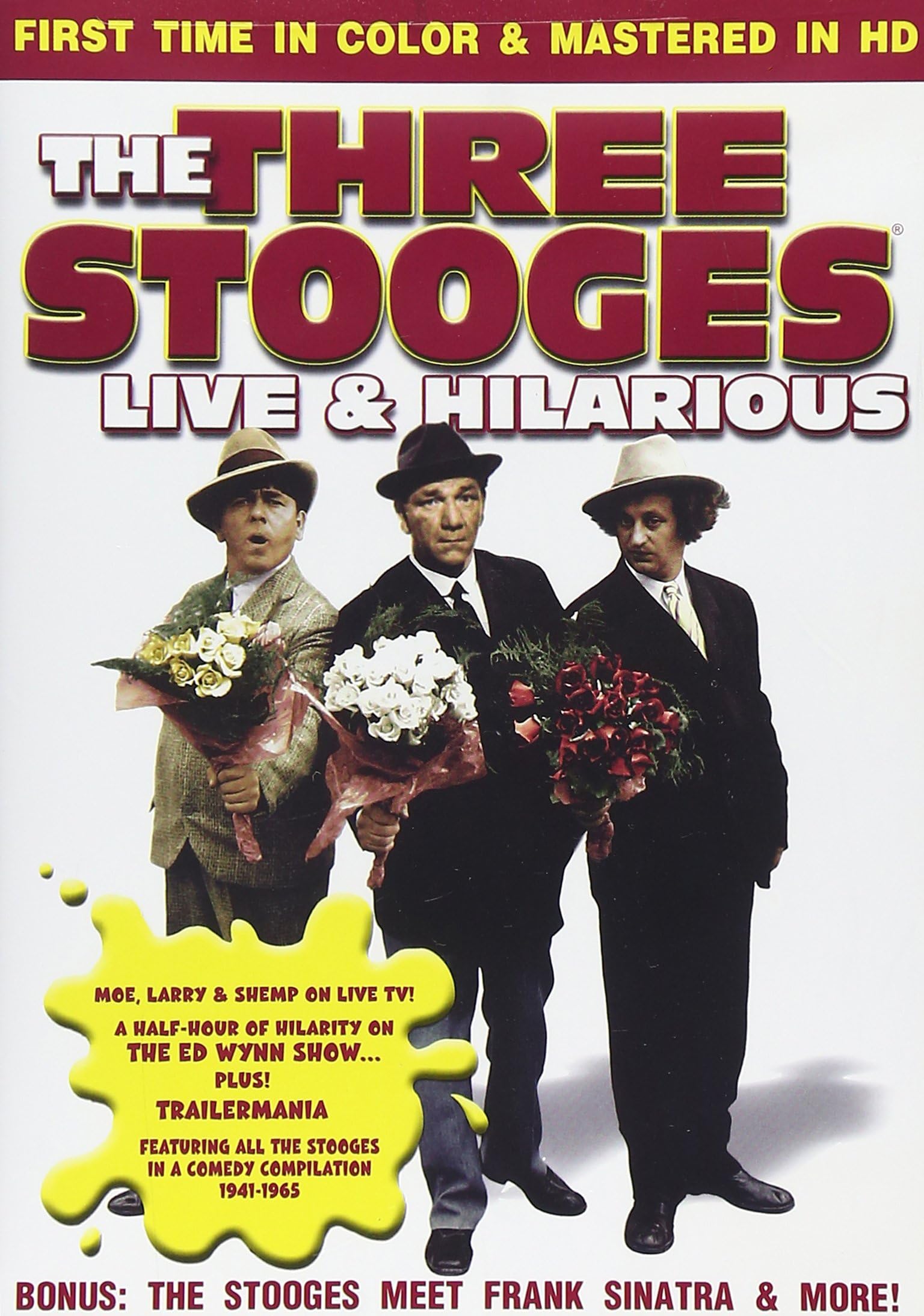 The Three Stooges: Live and Hilarious - In COLOR! Also Includes the Original Black-and-White Version which has been Beautifully Restored and Enhanced!