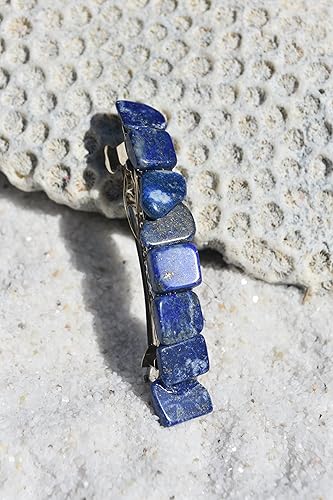 Miniatura 6 de Pinza para el pelo de piedra de lapislázuli