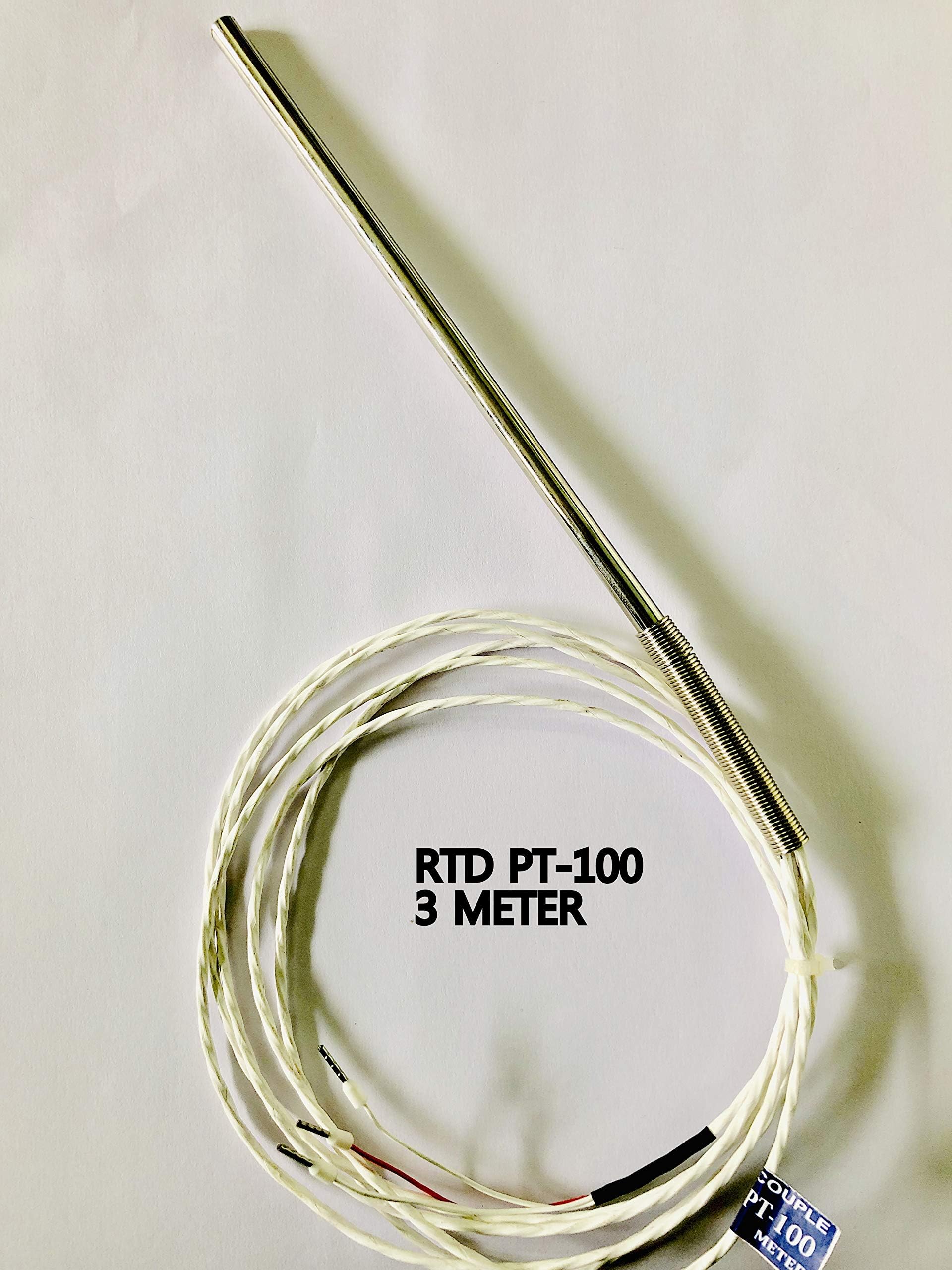 JAIN AUTOMATION Stainless Steel Rtd Pt100 Sensor Od 6Mm Length - 150Mm (3 Meter Pack Of 5)), White