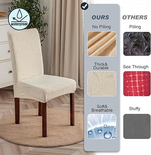 Miniatura 4 de Fundas impermeables para sillas de comedor, fundas elásticas para sillas Parsons, para comedor, cocina, funda protectora para silla de comedor,