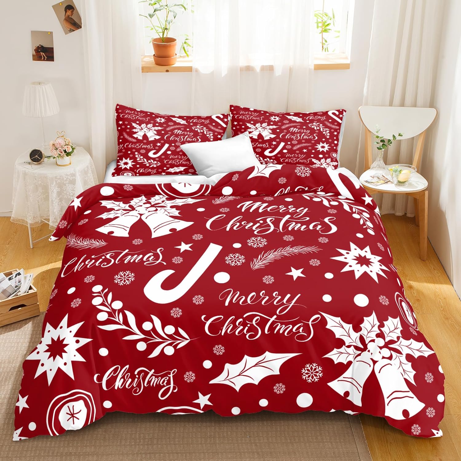 Move Over Christmas Duvet Cover Queen Christmas Bedding Set