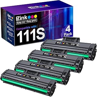E-Z Ink (TM Compatible Toner Cartridge Replacement for Samsung 111S 111L MLT-D111S MLT-D111L to use with Xpress M2020W Xpress M2024W Xpress M2070W Xpress M2070FW Printer (Black, 4 Pack)