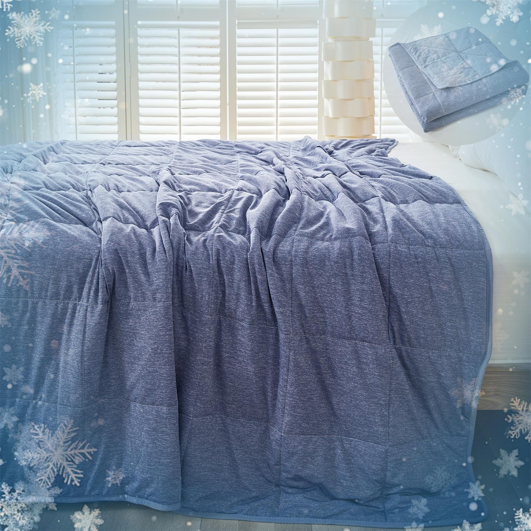 Cooling Coverlet Blanket Set for Hot Sleepers,Ultra-Soft Lightweight Microfiber Quilt,Cool Breathable Summer Bedding,Reversible Bedspread for Couch/