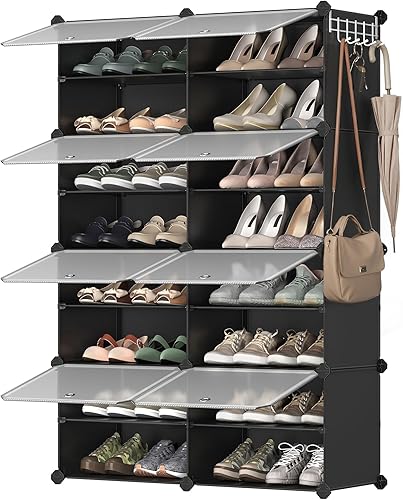 Miniatura 13 de SONGMICS Organizador de Estantes para Zapatos, Gabinete de Almacenamiento de Zapatos de 12 Niveles para Clóset y Entrada, Capacidad para 48 Pares de