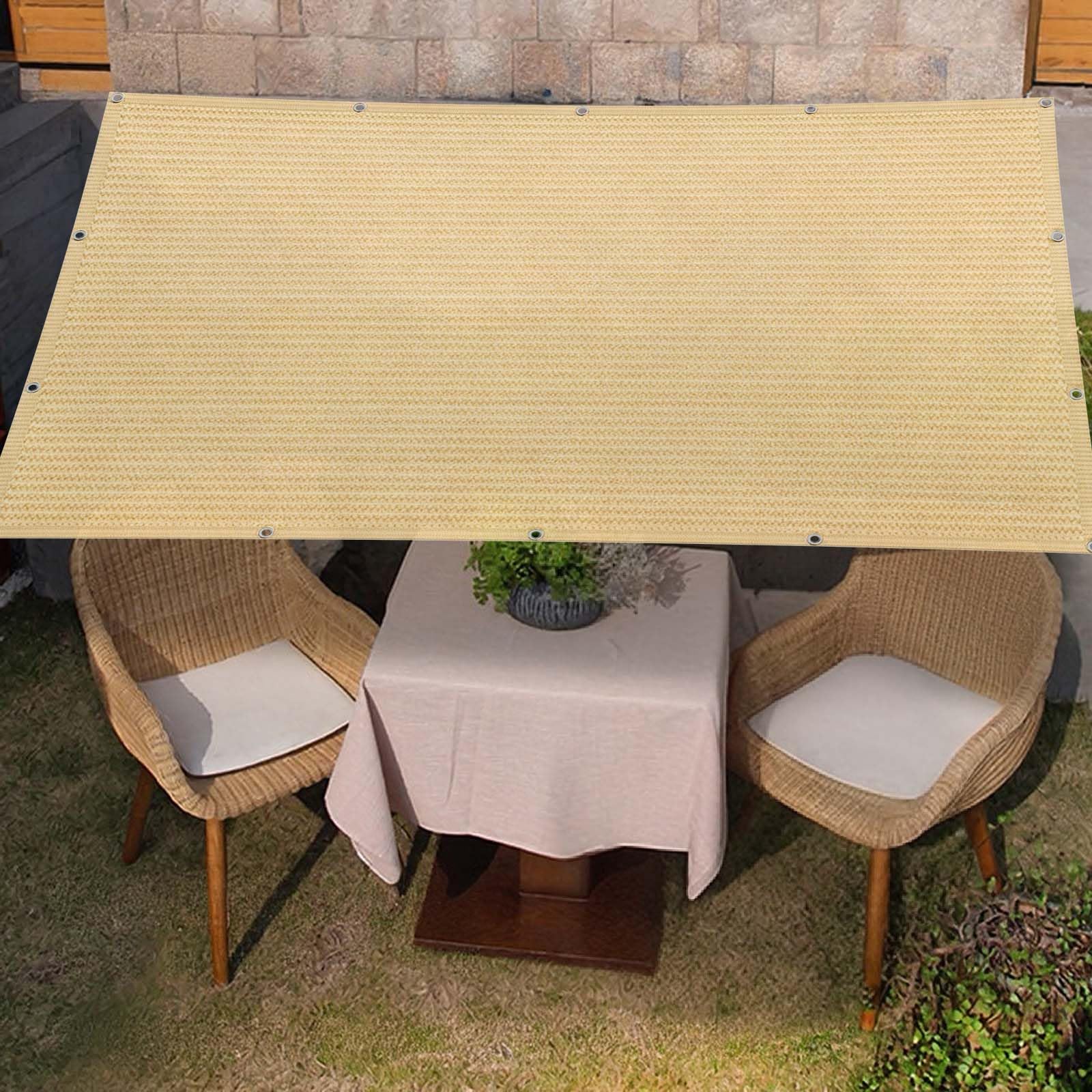 Toile d'ombrage 450 x 720 pour terrasse sans perçage tissu respirant