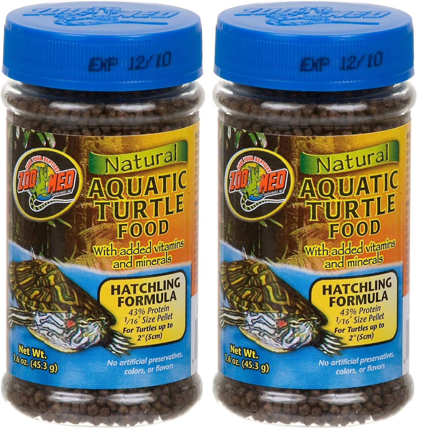 Zoo Med Natural Hatchling Formula Aquatic Turtle Food (Pack of 2)
