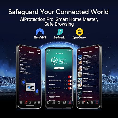 Miniatura 7 de ASUS Router ROG Strix GS-BE12000 WiFi 7 Tri-Band, 12000 Mbps, capacidad con cable 20G, cobertura de 3000 pies cuadrados, CPU de cuatro núcleos de