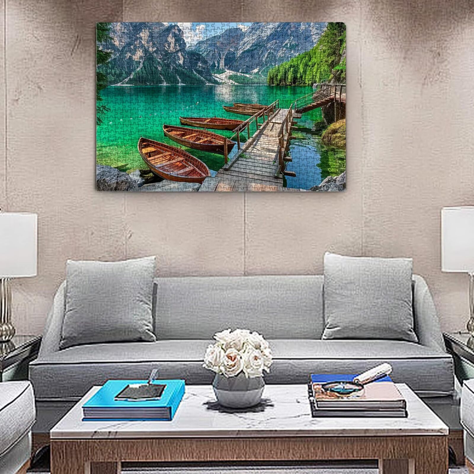 Jigsaw Puzzle, 1000 Pezzi Puzzle Classici, Nave Puzzle Rilassamento Intelligence, Mpossibile Difficile Puzzles impegnativo per adulti Puzzles per Gioco Familiare, Regalo per Amore Amico Marina K0F-17