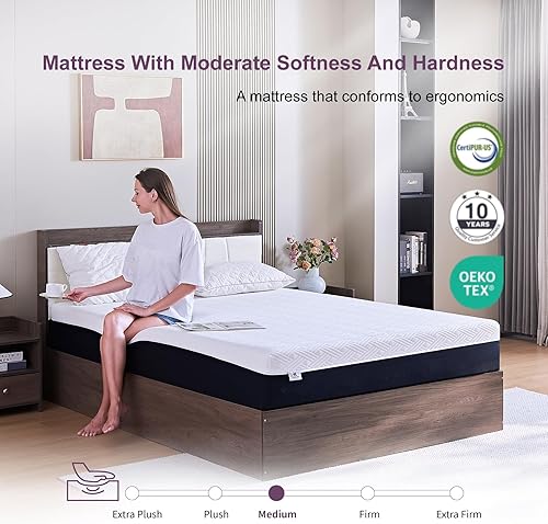 Miniatura 5 de Full Size Mattress, 8 Inch Gel Memory Foam Mattresses, Medium Firm for Cool Sleeping, Sweet Sleep Pressure Relief, Easily Replaceable,CertiPUR-US