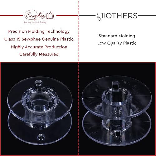 Miniatura 2 de Se adapta a bobinas de costura y bordado Brother  25 piezas, SA156, transparente