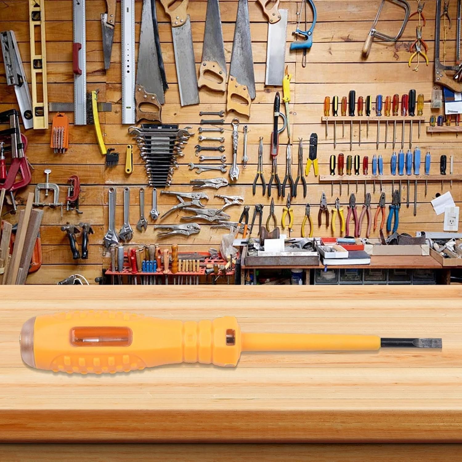 Digital NonContact AC Voltage Test Pen with Neon Light and Magnetic Drill Bit for Use in Electronics Factories and Car Repairs (A)