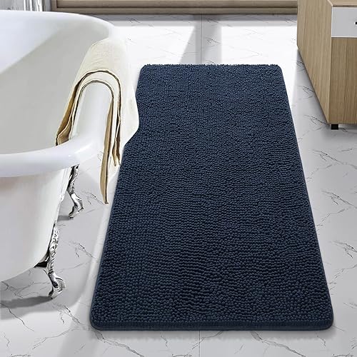 Miniatura 78 de LOCHAS - Tapete peludo, lavable, antideslizante y absorbente de 24 x 17 pulgadas, para baño, bañera o ducha, afelpado, de felpilla, suave, color